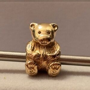 Retired Pandora 14K Gold Teddy Bear 750462